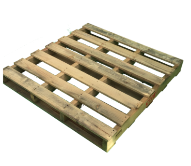 木製パレット 物流用 1050×1050×124mm 2方差し片面仕様 中古 リユース 熱処理